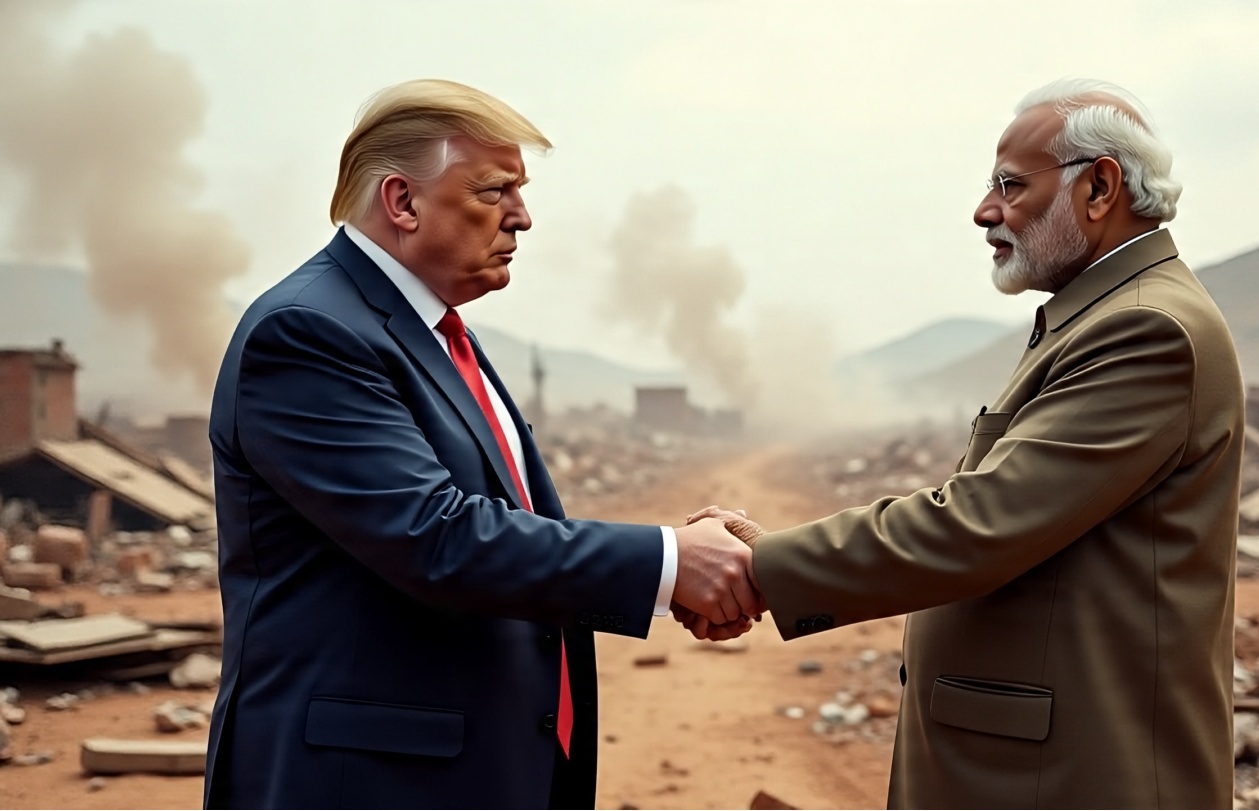 trump_and_modi_war_zone_in_handshek